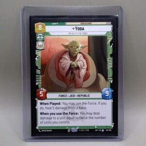 Star Wars Unlimited Yoda My Ally Is The Force 101/264 Legendary Ground Unit Card